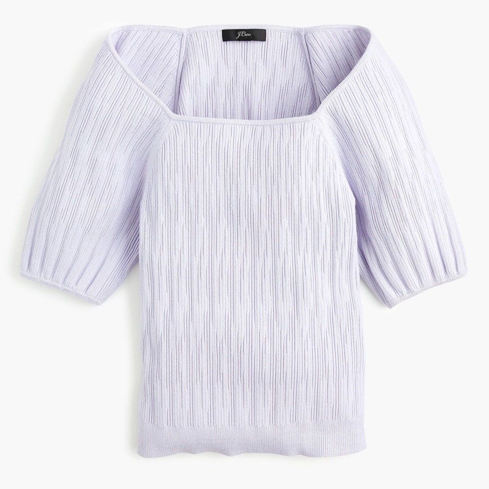 J Crew square neck sweater blouson sleeves NWT XL